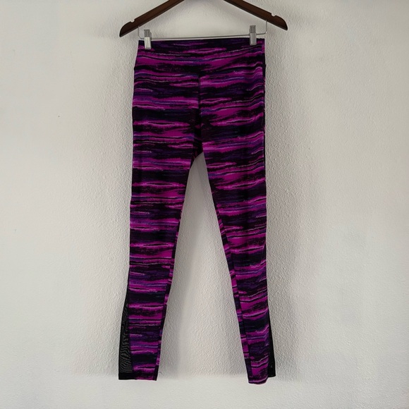 Leggings Stretch Athletic Yoga Mesh Cut Out S/M Activewear Athleisure Workout - Picture 10 of 11